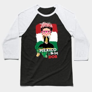 Frida Kahlo Como Mexico no hay dos Independencia de Mexico Bandera de Mexico Baseball T-Shirt